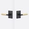 Sure-Loc Hardware Sure-Loc Hardware Levanto Passage Rosette, Flat Black, Smooth Grip in Satin Brass LV101 FBL GRIP-SM SB - alternate 1